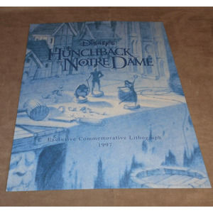 Hunchback of Notre Dame 1997 Envelope Only Disney Commemorative Lithograph